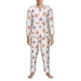 thumbnail image 3 of Honeii Starfish 1 Pattern Mens Pajamas Set,2pcs Men's Lounge Long Sleeve Sleep Shirt and Pajama Bottoms Sleepwear Set,Mens Pjs Sets-XX-Large, 3 of 7