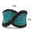 thumbnail image 2 of Luxe Jewelry Designs Women's Stainless Steel Ring with Blue Zircon Crystal - Size 6, 2 of 4