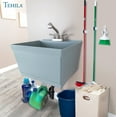 thumbnail image 5 of Tehila Wall Mounted Gray Utility Sink with Stainless Finish Pull-out Faucet, 5 of 9