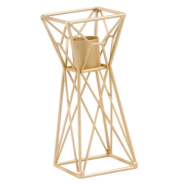 Candelabro de hierro, candelabros, decoración, adorno, centro de mesa, dorado 145 cm x 6 cm x 6 cm