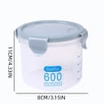 thumbnail image 3 of JHyouerji Clear Plastic Storage Canister Gray Stackable Dry Food Container Jar for Pantry Grains Nuts Cereals Snacks and Kitchen Organization, 3 of 6