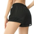thumbnail image 5 of Homenesgenics Shorts for Women Plus Size Lightweight Breathable Sporty Women's Mesh Sports Shorts Loose Comfortable Dry Wide Leg Pants Yoga Stretch Wear Fitness Pants Black S, 5 of 5