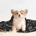 thumbnail image 4 of Yiaed Black Scientific Print Dog Blankets-Cat Blanket Washable for Couch Protection,Puppy Blanket, Soft Plush Reversible Throw Furniture Protector-Large, 4 of 8