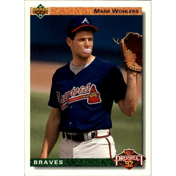 Mark Wohlers 1992 Upper Deck MLB #56 Top Prospect Baseball Card Atlanta Braves