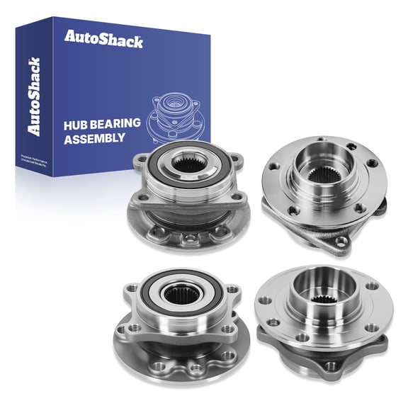 AutoShack Front & Rear Wheel Hub Bearing Assemblies with ABS Replacement for 2015-2017 Chrysler 200 4-PC Set