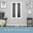thumbnail image 7 of Kenney® Rogers 5/8" Twist & Fit No Tools Adjustable Tension Window Curtain Rod, 28-48", Black, 7 of 7