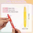 thumbnail image 2 of Uxcell 6Pcs Watercolor Gel Crayon for Coloring, Medium Yellow, 2 of 6