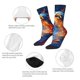 thumbnail image 4 of Fotbe Galactic Dog Swirls Art Calcetas Largas con Estampado para Hombre y Mujer – Calcetas de Compresión Transpirables y Elásticas, Viajar y Uso Diario Talla 5-11, 4 of 6