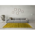 thumbnail image 3 of Ahgly Company Indoor Square Oriental Yellow Industrial Area Rugs, 4' Square, 3 of 4