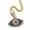 Gold, variant on 14K Gold Over Finish Simulated Diamond Iced out Bling Custom Blue Evil Eye Good Luck Charm Pendant Necklace, Protection Charm, Gift for her
