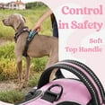 thumbnail image 6 of rabbitgoo Dog Harness Small Sized, No Pull Pet Harness with 3 Buckles, Adjustable Soft Padded Dog Vest with Instant Control Handle, Easy Walking Reflective Pet Vest for Small Dogs, Pink, Large, 6 of 10