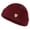 Wine Red, variant on Tnobhg Autumn Winter Solid Color Knitting Hat Women Men Logo Print Brimless Beanie Hat Casual Short Ribbed Couple Hat