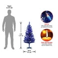 thumbnail image 4 of National Tree Company 4 ft. Pre-Lit Artificial Blue Tinsel Christmas Tree, White Lights, Includes Stand, 4 of 7