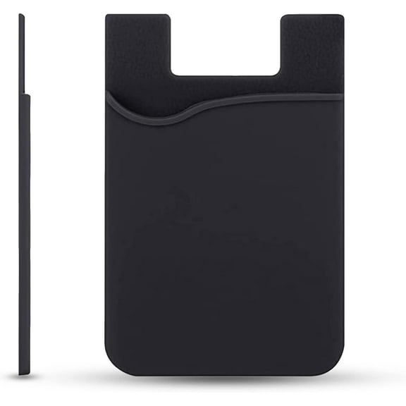 3 Pieces Card Holder Wallet for Phone Ultra Thin Stick on (for Credit Card Business Card & Id) Compatible for iPhone Android and Most Smartphones