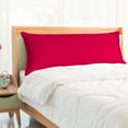 thumbnail image 1 of PiccoCasa 1Pc Pillowcase Zipper Long Staple Cotton, Standard Red, 1 of 10