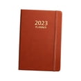 thumbnail image 5 of 2023 Daily Weekly Agenda Planner, Diary Journal Thick Paper Goals Habits Schedules Track PU Cover A5 Notebook Planner, for Family Supplies Brown, 5 of 10