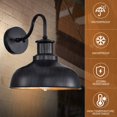 thumbnail image 4 of Lámparas de pared para exteriores Diyel Gooseneck 120V Rustic Black, 4 of 9