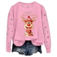 thumbnail image 4 of Chandail en Molleton pour Femmes Chandail Tendance de Noël Col Rond Manches Longues Haut Athlétique Mode Automne, 4 of 5