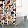thumbnail image 4 of Colorful Mushroom Collection White Pattern Shower Curtain 36"x72" ,Bathroom Decorative Shower Curtains Set with 12 Hooks,Modern Waterproof Washable Shower Curtain, 4 of 6