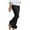 Black, variant on Girls Leggings with Ruffled, Dancing Stretch Casual Elastic Waist Tight Pants Navy Size 7-8