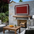 thumbnail image 3 of Outdoor TV Cover 52x30x4.5in, Greek Geometric Inspired Twist Line Weatherproof TV Screen Protector with Zipper, Abstract Key Pattern on Red Outside Television Cover Fits Up to 52-55", 3 of 9