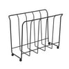 Spectrum Diversified Steel Magazine and Newspaper Rack, Periodica Organization, Storage for Magazines, Records, Artwork and More, Black