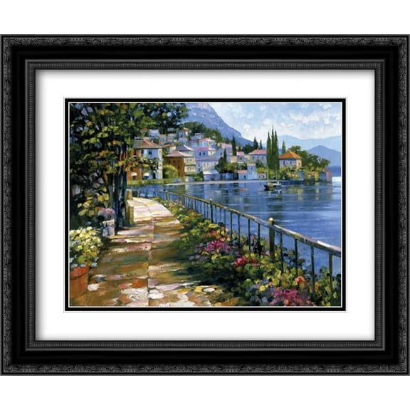 Sunlit Stroll 2x Matted 24x20 Black Ornate Framed Art Print by Behrens, Howard