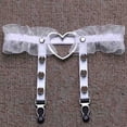 thumbnail image 3 of Suspender Garter Belt Punk Lace Heart Rivet Stocking Clip Garter Thigh Garter, 3 of 4