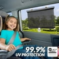 thumbnail image 4 of Car Sun Shade Retractable Mesh Window Shield 16x24 Inches Black Dot UV Protection Easy Install Suction Cup, 4 of 7