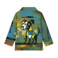 thumbnail image 4 of Psesaysky Girls Funny Geometric Puppy Print Sweatshirts Kids Casual Long Sleeve Trendy Tops Fall Comfy Lightweight Quarter Zip Pullovers Athletic Thermal Coat 8-9 Years, 4 of 6