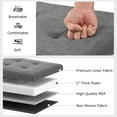 thumbnail image 5 of Topbuy Drak Grey Storage Ottoman Fabric Folding Storage Chest W/ Divider Bed End Bench, 5 of 9