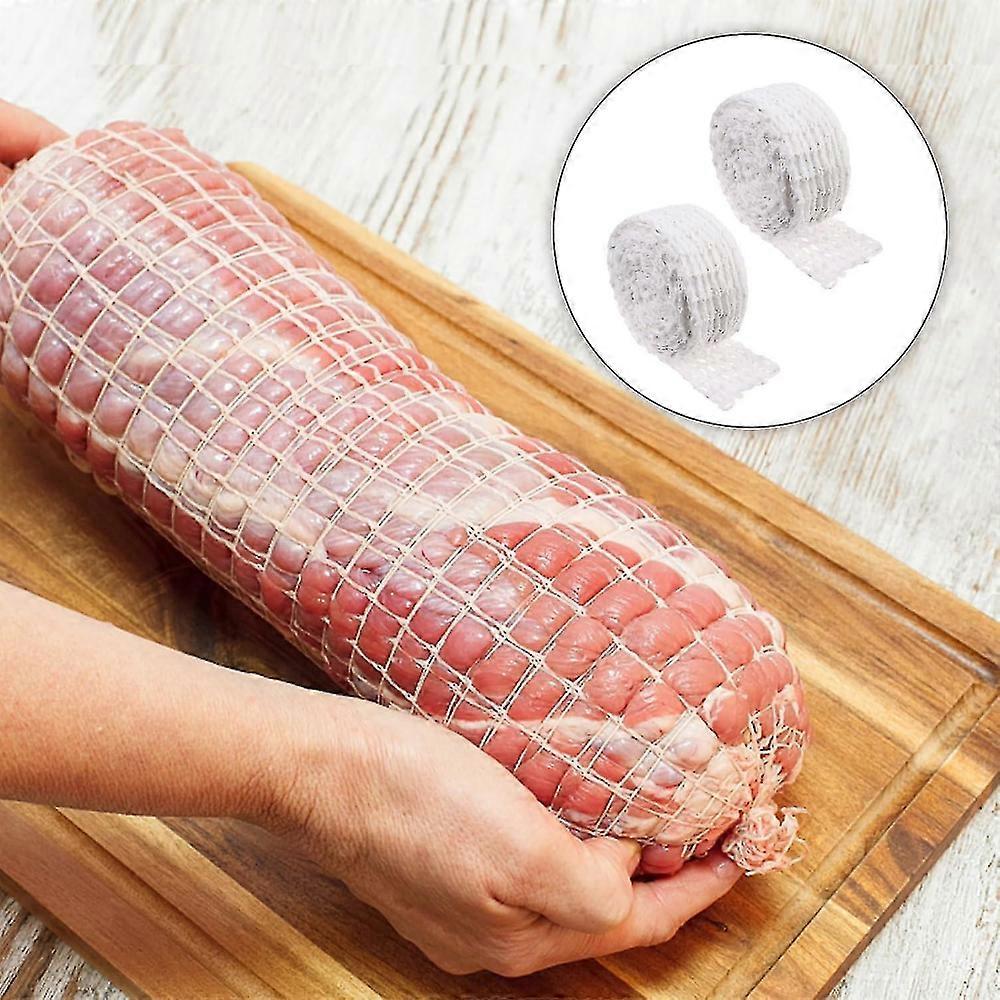4pcs Meat Netting Roll, Size 16, Elastic Smoked Meat Poultry Ham