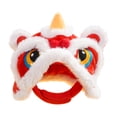 thumbnail image 4 of Sombrero para disfraz de mascota, sombrero de Año Nuevo para mascotas, accesorio para disfraz de perro, fácil de usar Año Nuevo sombrero de danza del león, 4 of 7