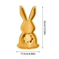 thumbnail image 3 of Gytml Rabbit Shaped Charcuterie Board Wood Bunny Cutting Tray Cheese Platter Serving Board Platter Dessert Serving Tray Holiday Salad Dish Fruit Plate For Home Decor Beige-32x17.5cm, 3 of 6