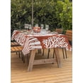 thumbnail image 3 of Outdoor Tablecloth with Umbrella Hole for Patio/Picnic/Party/Camping, Red Coastal Waterproof Table Cloth Rectangle Table Cover Washable, Conch Nautical Summer Starfish Shell Coral (60"x 102"), 3 of 9