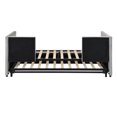 thumbnail image 5 of Bellemave Upholstered Daybed with Pop up Trundle, Wooden Twin Size Sofa Beds with Extendable Trundle Beds, Twin to King Daybed Frame for Bedroom or Living Room （Gray), 5 of 8