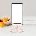 thumbnail image 3 of OULII 2Pcs Iron Phone Stand Rose Gold Simple Design for Movie Watching, 3 of 8