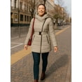 thumbnail image 3 of Women Premium Lightweight Puffer Jacket Insulated Down Beige Winter Jacket-S, 3 of 9