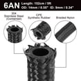 thumbnail image 3 of AN6 3/8" 5ft Fuel Line Hose Nylon Stainless Steel Car Engines Braided Tube Black, 3 of 7