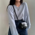 thumbnail image 4 of ZHUANQING Spring Women Long Sleeve Solid Casual Pullovers V-Neck Loose Knitted Sweaters For Women Streetwear Sweater 2024, 4 of 5