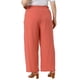 thumbnail image 3 of Pantalones Palazzo de Talla Grande para Mujer Agnes Orinda con Pliegues, Cintura Elástica Alta Casual de Pierna Ancha con Bolsillos 1X Rojo Ladrillo, 3 of 6