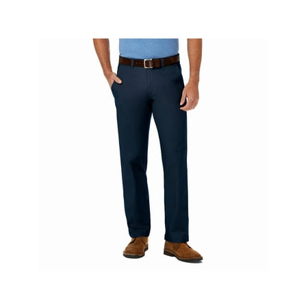 Haggar Men's Coastal Comfort Flat Front Chino Pant Straight Fit (Best Color For Chinos)