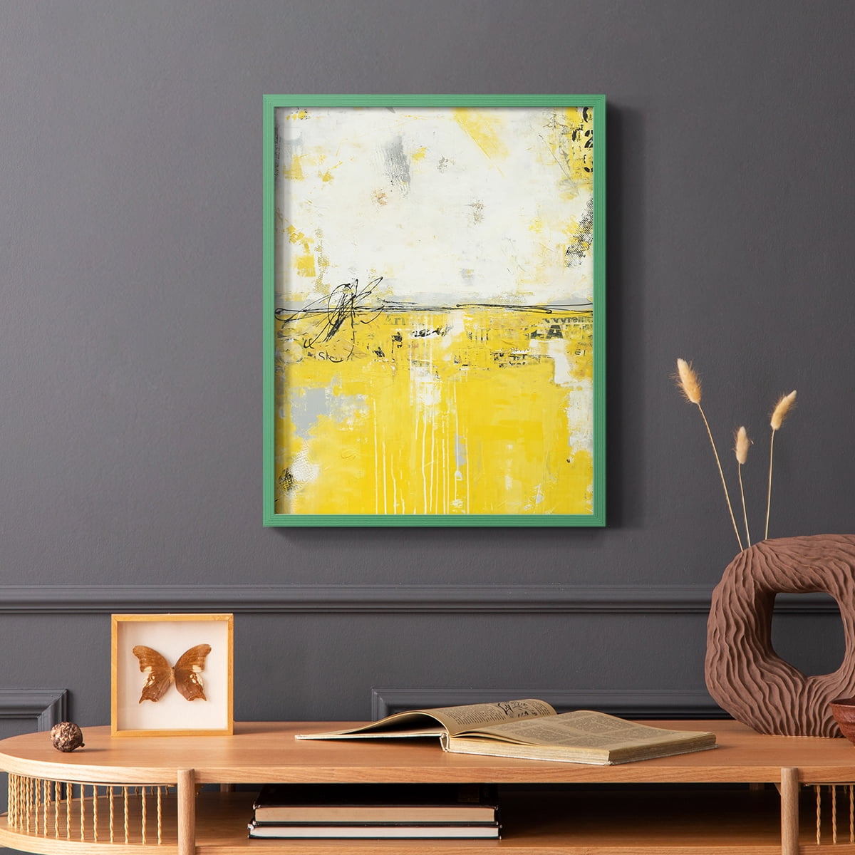 Yellow Bound Framed Print - Solid Wood in Single Picture Frame Solid Wood 2 Framed Print