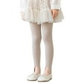 thumbnail image 2 of SEAOPEN Ballet Tights Girls Dance Tights School Girls Footless Gymnastics Leggings Kids Pantyhose Stockings Khaki 4-8Years, 2 of 3