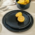 thumbnail image 3 of Stone Lain Eden 4-Piece Dinner Plate Set Stoneware, Dark Blue, 3 of 6
