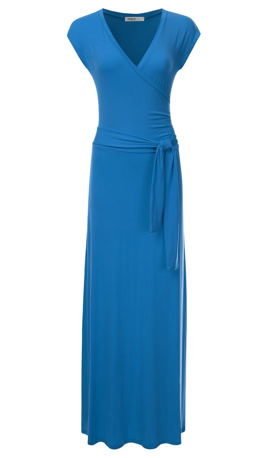 NINEXIS - NINEXIS Women's V-Neck Short Sleeve Maxi Wrap Dress - Walmart ...