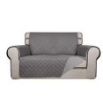 thumbnail image 1 of Funda de sofá PureFit reversible acolchada resistente al agua, color gris, 1 of 7