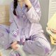 thumbnail image 1 of Sanrio-Pijama Kawaii Pochacco de franela para mujer, ropa de dormir de manga larga de terciopelo Coral grueso, traje de Casa Kawaii, abrigo de invierno cálido, 1 of 4