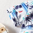thumbnail image 6 of Odeerbi Toddler Two-piece Set Boys Summer Hawaii Outfits Baby Clothes Short Sleeve Floral Shirt with White T-shirt Shorts Set Children Wear Navy, 6 of 9