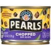 Pearls California Ripe Olives, Chopped, 4.25 Oz can. Gluten Free, Non GMO, Kosher, Vegan, Vegetarian.